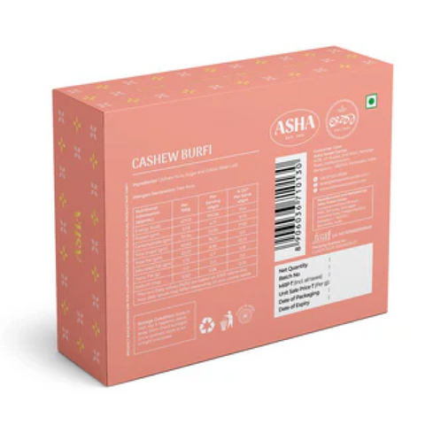 Cashew Burfi 100gms Cashew Burfi 100gms