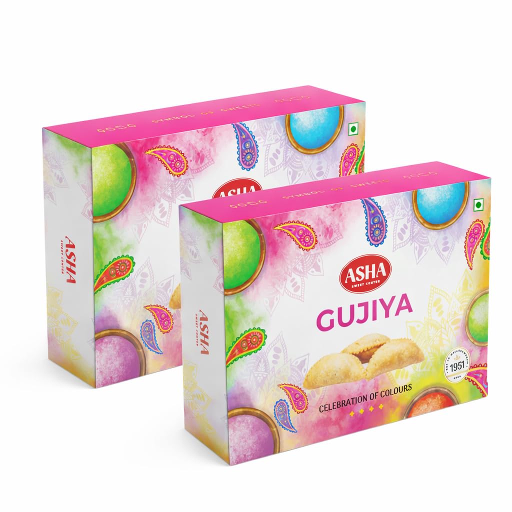 Holi Special Gujiya Gift Box – 2 Pack with Festive Wish Card