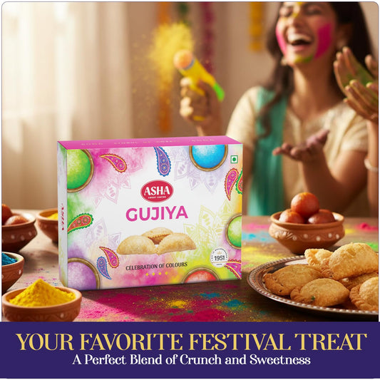 Holi Special Gujiya Gift Box – 1 Pack with Festive Wish Card