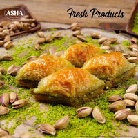 Asha Sweet Center  Baklava (500gm) Diwali Gift Hamper with Handmade Diya & Wish Card Included
