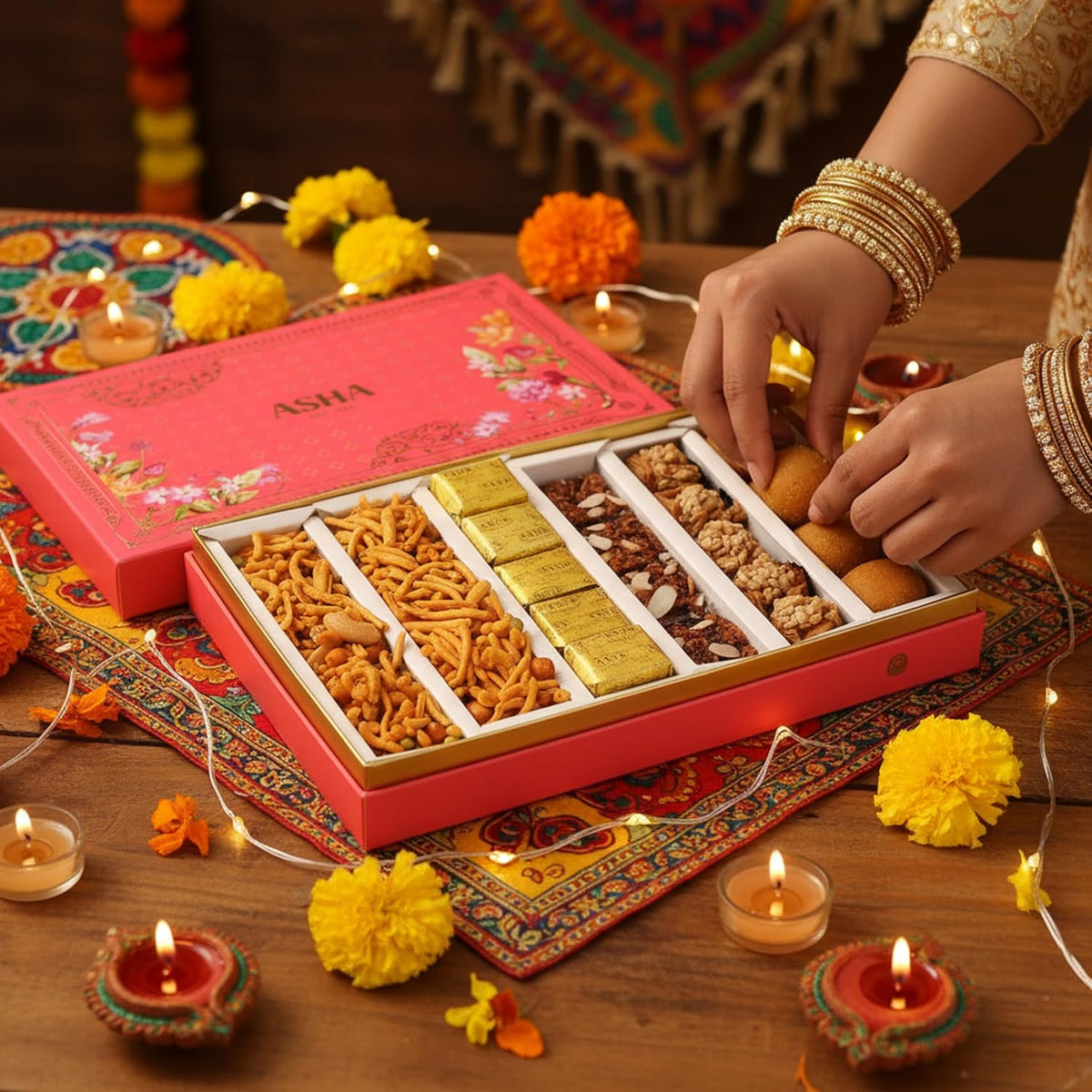 Asha Sweet Center Legacy Gift Hamper (800gm)