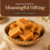 Asha Sweet Center   Mysore Pak (250gm) Diwali Gift Hamper with Handcrafted Diya & Wish Card Included