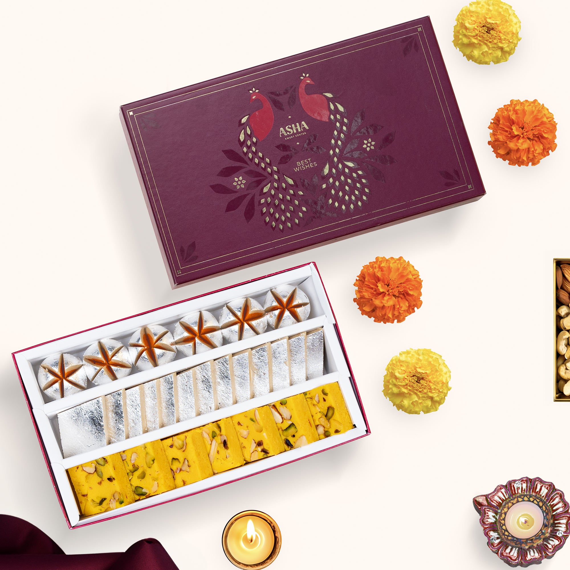 Dry Fruits Delight - Sweets Gift Box - Indian Mithai Sweets Gift Pack -  Indian Sweets - Assorted Dry Fruit