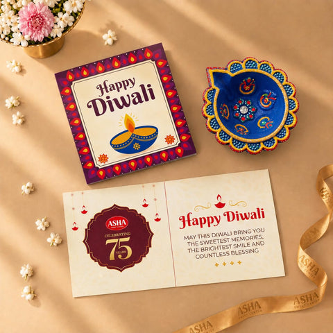 Asha Sweet Center  Premium Handcrafted Assorted (800gm) Sweet Box with 14 items