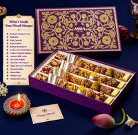 Asha Sweet Center  Premium Handcrafted Assorted (800gm) Sweet Box with 14 items