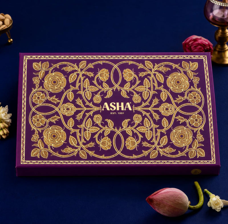 Asha Sweet Center  Premium Handcrafted Assorted (800gm) Sweet Box with 14 items