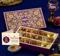 Asha Sweet Center  Premium Handcrafted Assorted (500gm) Sweets Box with 12 items